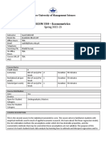 ECON 330 Outline - 2023