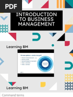 1.1 Introduction To Business Management