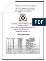 Application of Derivative SSS