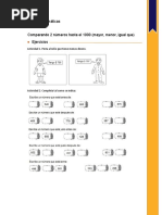 Comparando 2 Números Hasta El 1000 (Mayor, Menor, Igual Que)