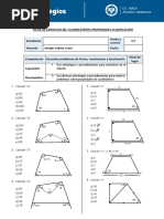 Ejercicios Sobre Cuadriláteros - Clasificación y Propiedades PDF