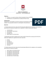 Laboratorio 3 Subredes PDF