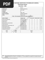 Marksheet Preview: Maulana Azad National Institute of Technology, Bhopal Examination Result December - 2022