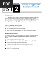 Creating An Appropriate Leaning Environment: Field Study 1