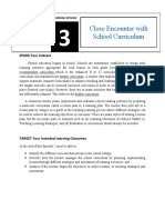 Close Encounter With School Curriculum: Field Study 1