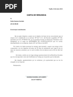 Modelo Carta Renuncia