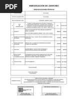 Presupuesto de Remodelación Auditorio PDF