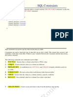 SQL Constraints