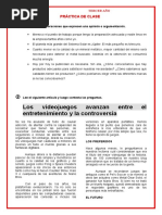 PRÀCTICA DEL TEXTO ARGUMENTATIVO-3er AÑO