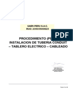 Pets - Instalacion de Tuberia Conduit - Tablero Electrico - Cableado Electrico