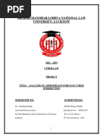 Cyber Law Project (Semester-Vii)