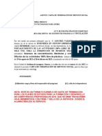 Ejemplo Carta de Terminacion de Servicio Social