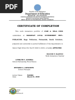 Certificate of Completion