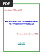 Project Profile On The Establishment of Soybean Production Farm PDF