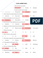 Cycles Multiple Choice