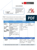 SESION DE APRENDIZAJE N°6-Usamos Porcentajes para Resolver Situaciones Cotidianas y Comerciales