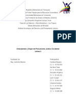 Antecedentes y Origen Del Pensamiento Jurídico Occidental