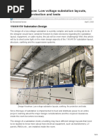 Design Knowhow Low Voltage Substation Layouts Earthing Fire Protection and Tests PDF