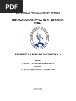 Foro 1 Imputacion Objetiva - Juan José Luis Centurión Santisteban PDF