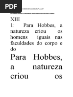 Fichamento THOMAS HOBBES DE MALMESBURY