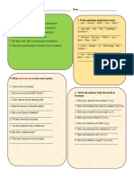 Present Perfect Key Words