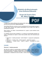 Relatório de Musicoterapia Uma Sinfonia Diferente PDF