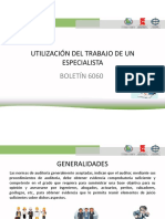 Boletín 6060 Utilización Del Trabajo de Un Especialista