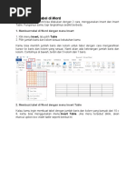 Cara Membuat Tabel Di Word