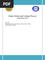 Finite Fields and Coding Theory