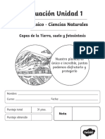 Evaluacion Unidad 1 Sexto Basico Ciencias Naturales