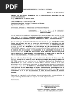 Carta de Renuncia Por Falta de Pago