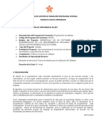 Proceso de Gestión de Formación Profesional Integral Formato Guía de Aprendizaje