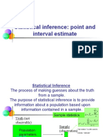 POINT INTERVAL Estimates