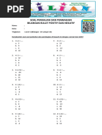 Soal Perkalian Dan Pembagian Bilangan Bulat Positif Dan Negatif Level 1 PDF