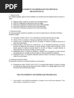 Reconocimiento de Minerales Por Métodos Pirognósticos