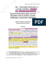 Texto 8 Educação Ambiental e o Contexto Escolar Brasileiro Desafios Presentes Reflexoes Permanentes PDF