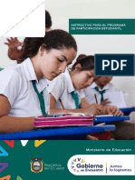 Instructivo para El Programa de Participación Estudiantil