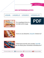 Les Pronoms Interrogatifs PDF