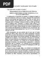 Memorandum Mallet-Prevost. Testimonio Otto Schoenrich.1944. Nulidad Laudo Arbitral 1899. Controversia Guayana Esequiba PDF