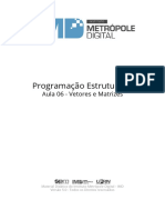 06 Vetores e Matrizes PROGRAMACAO ESTRUTURADA IMD PDF