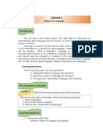 Lesson 1 Nature of Language