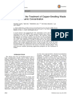 3 A Novel Process For The Treatment of Copper-Smelting Waste Acid With A High Arsenic Concentration