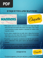 Unit-2 (ETIQUETTES AND MANNERS)