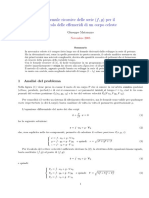 Formule Ricorsive Delle Serie (F, G) Per Il Calcolo Delle Effemeridi Di Un Corpo Celeste