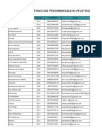 Daftar Peserta Pelatihan Excel