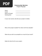 Template Community Service Proposal 