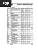 Prespuesto Proyecto Chilca PDF