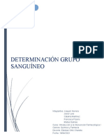 Determinación Grupo Sanguíneo