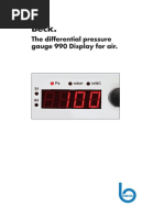 Beck The Differential Pressure Gauge 990 Display For Air PDF