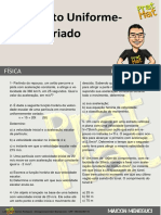 Aula 16 - Lista de Movimento Uniformemente Variado PDF